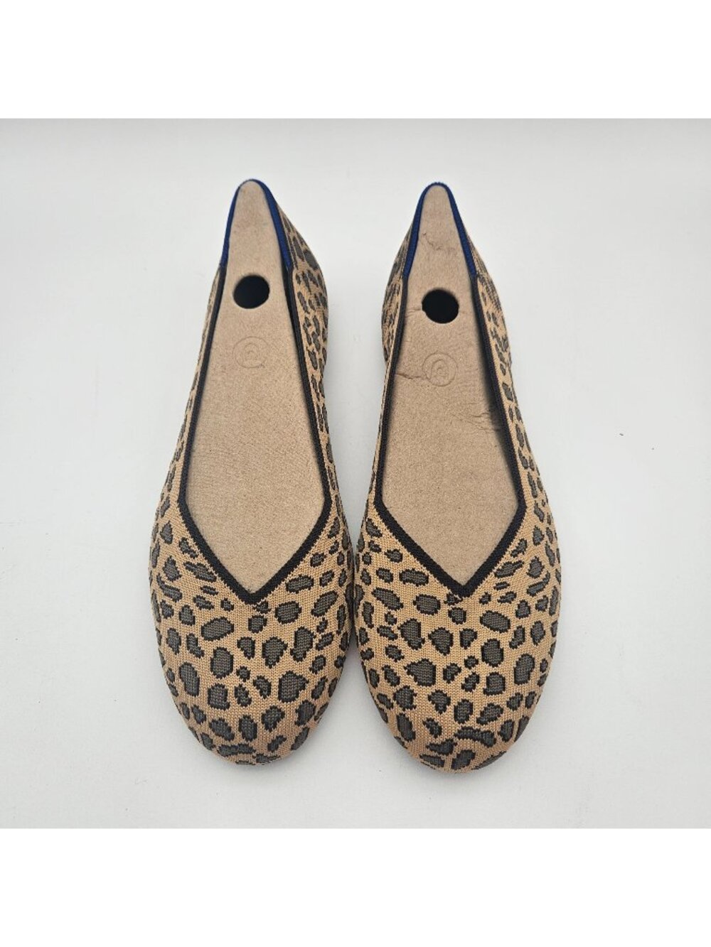Rothys The Flat Spotted Leopard Round Toe Slip On Flats Womens Sz 12 NEW